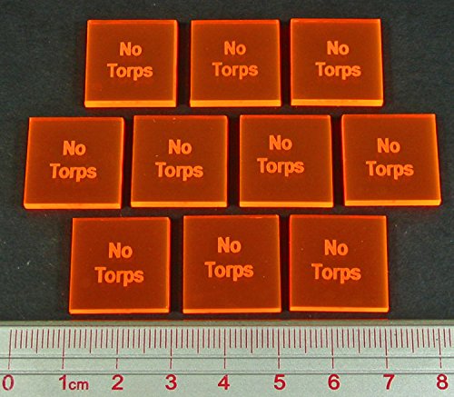 LITKONo Torps Tokens Compatible with Firestorm Armada, Fluorescent Orange (10)