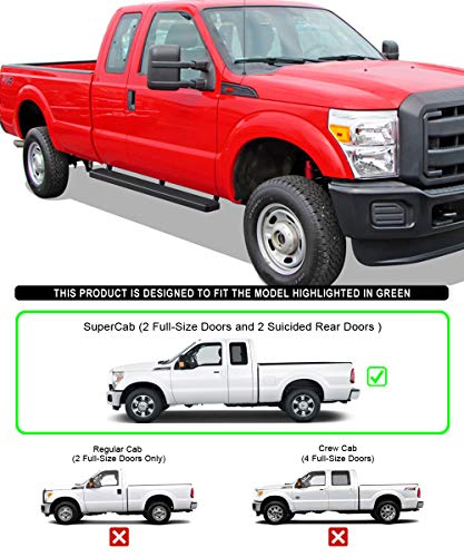 Estribos laterales APS de acero inoxidable para Ford F250 miniatura 2