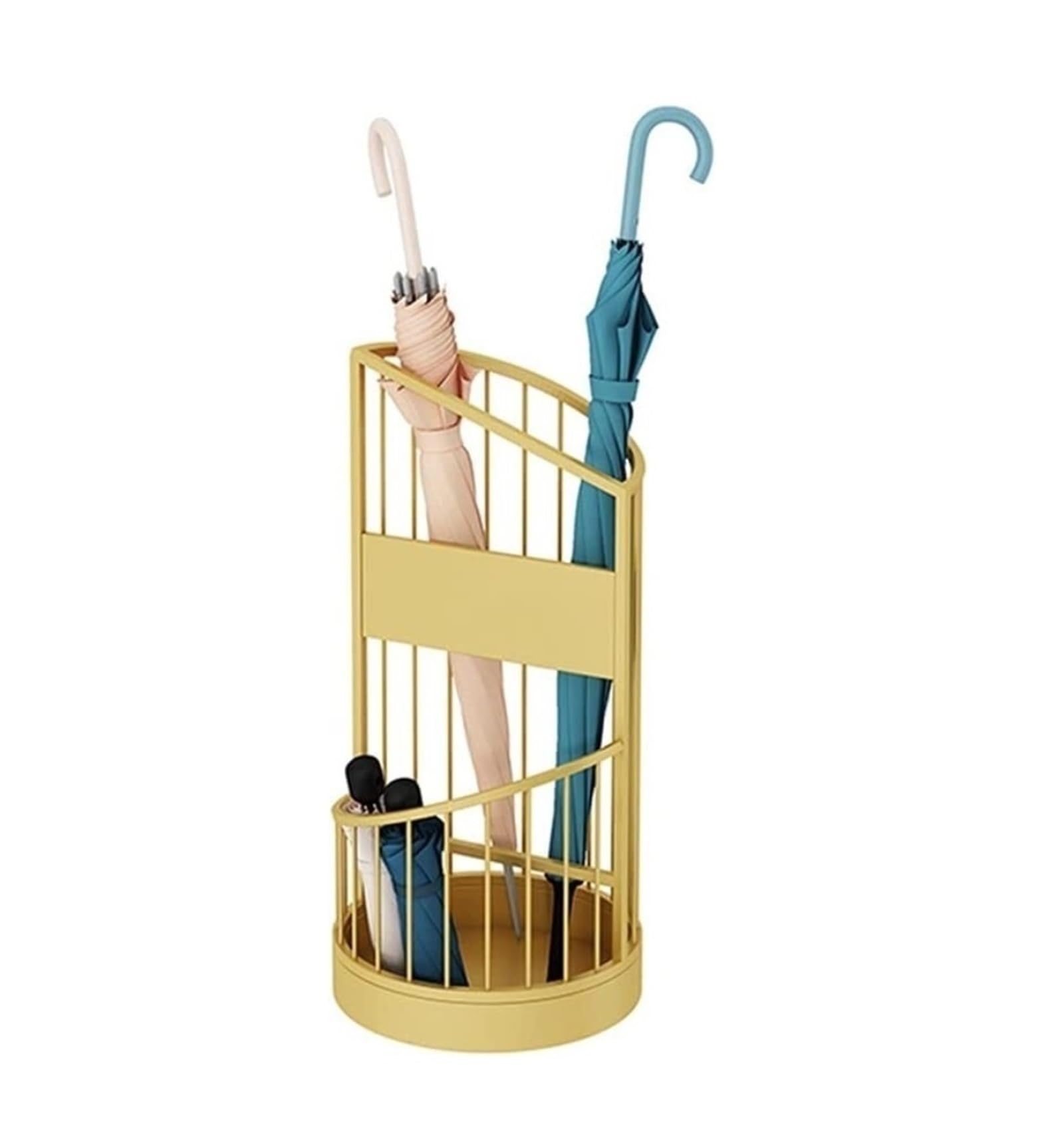 GHHVFEC 2-Tier Metal Umbrella Stand, Gold Decorative Storage Holder for Home, Office, Hotel & Family - Stylish Entryway nizer for Umbrellas & Indoor Décor