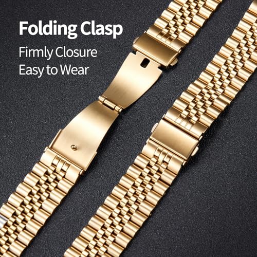 Image of BINLUN Stainless Steel Watch Band Replacement Metal Watch Straps for Men and Women 20mm /22mm /24mm