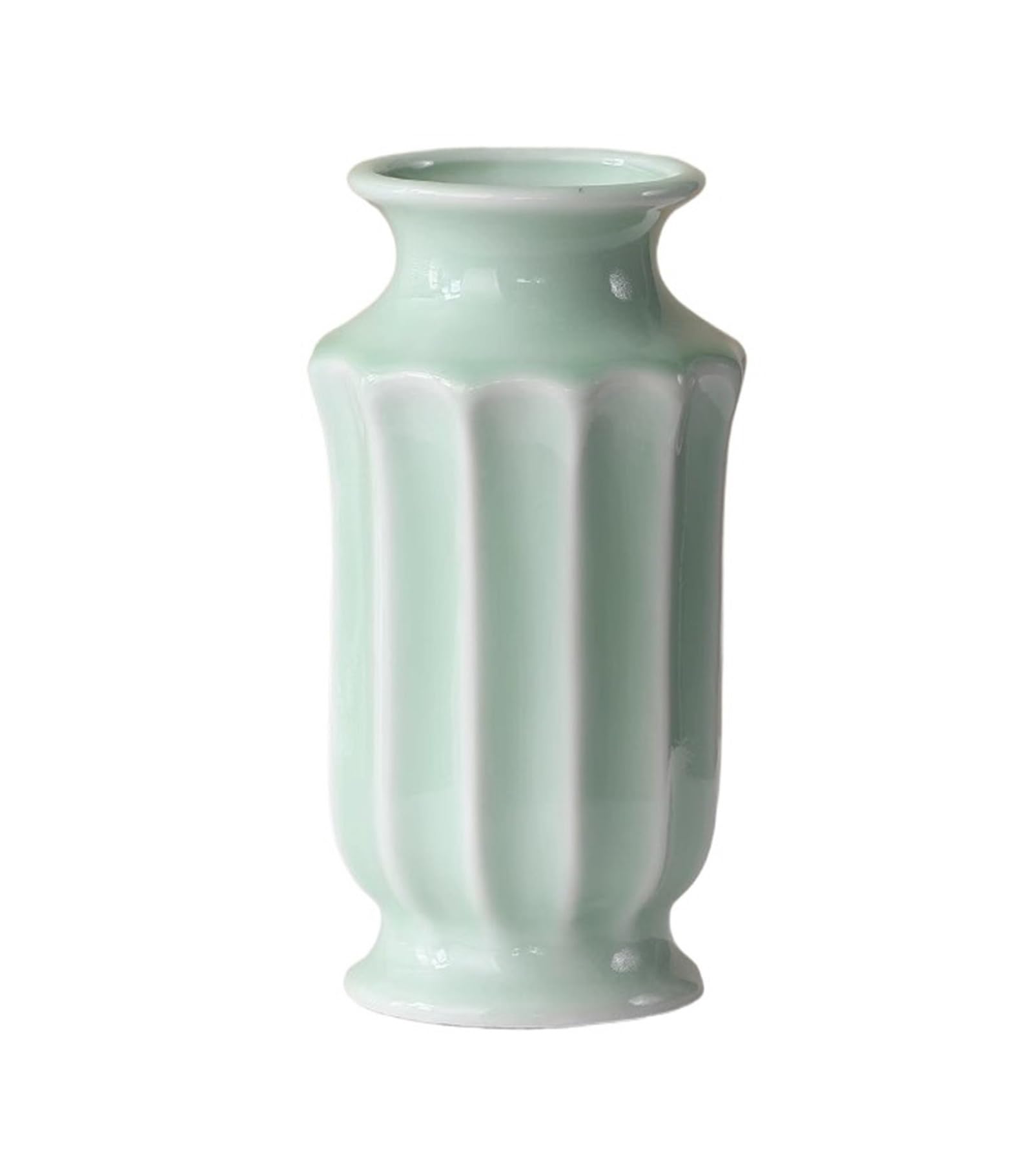 Modern Ceramic Flower Vase for House Book Shelf Office Coffee Desk Dining Fireplace Centerpieces