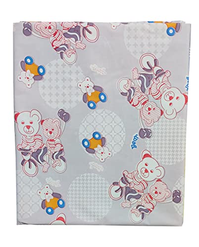 Image of Baby Plastic Sheet,PVC Sheet for Kids,Rubber Sheet for Babies,Bed Wetting Protector(90 x 135 cm) (Purple Bear)