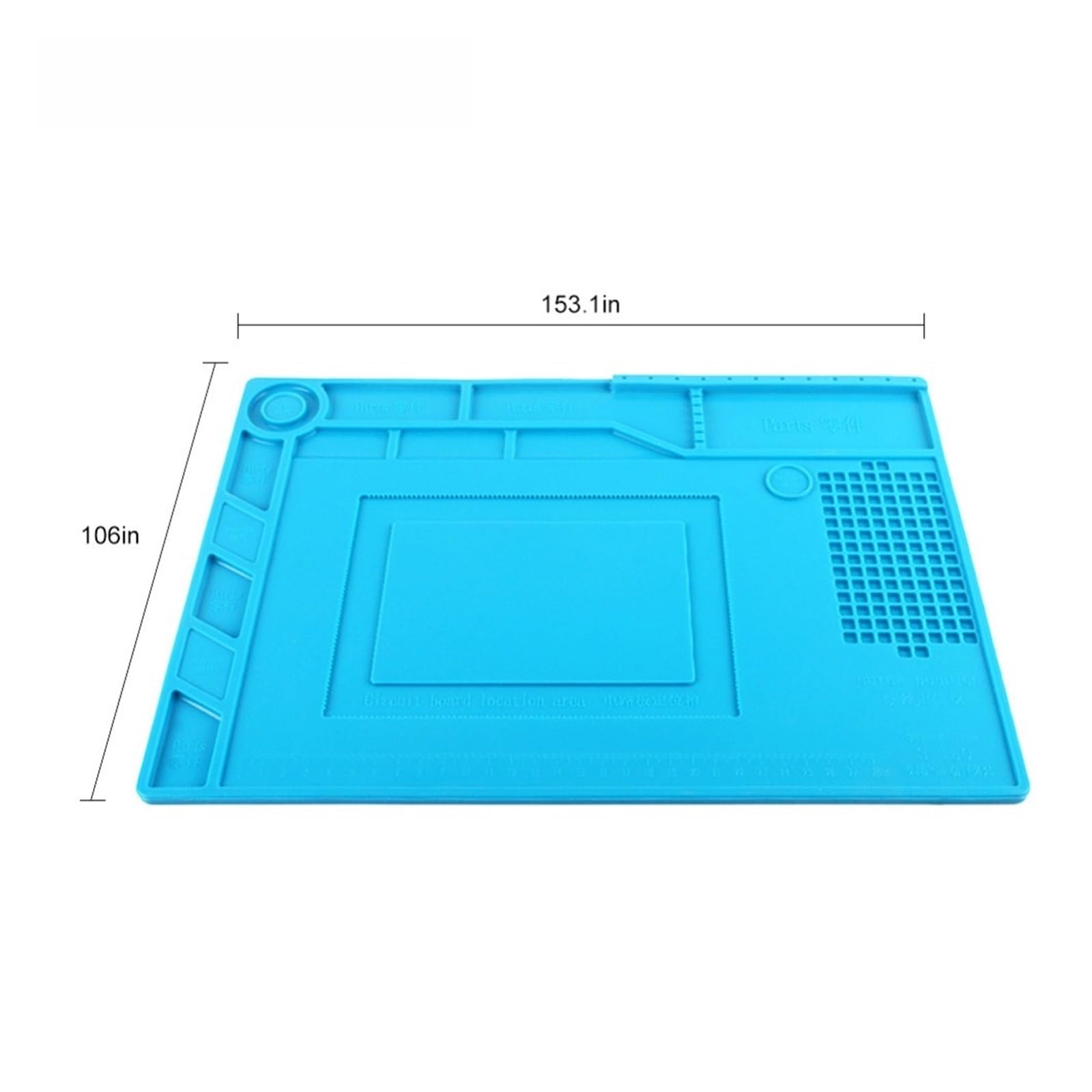 esteras de trabajo para soldadura Almohadilla de silicona con aislamiento térmico, tapete de escritorio de 389x269mm, almohadilla de mantenimiento for Estación de reparación de soldadura BGA con secci