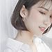Round CZ Star Double Piercing Earrings 925 Sterling Silver Tassel Chain Dangle Drop Crystal Stud Earring for Women Girls Fashion Unique 2 Ear Holes Hypoallergenic Birthday Christmas BFF Jewelry Gifts