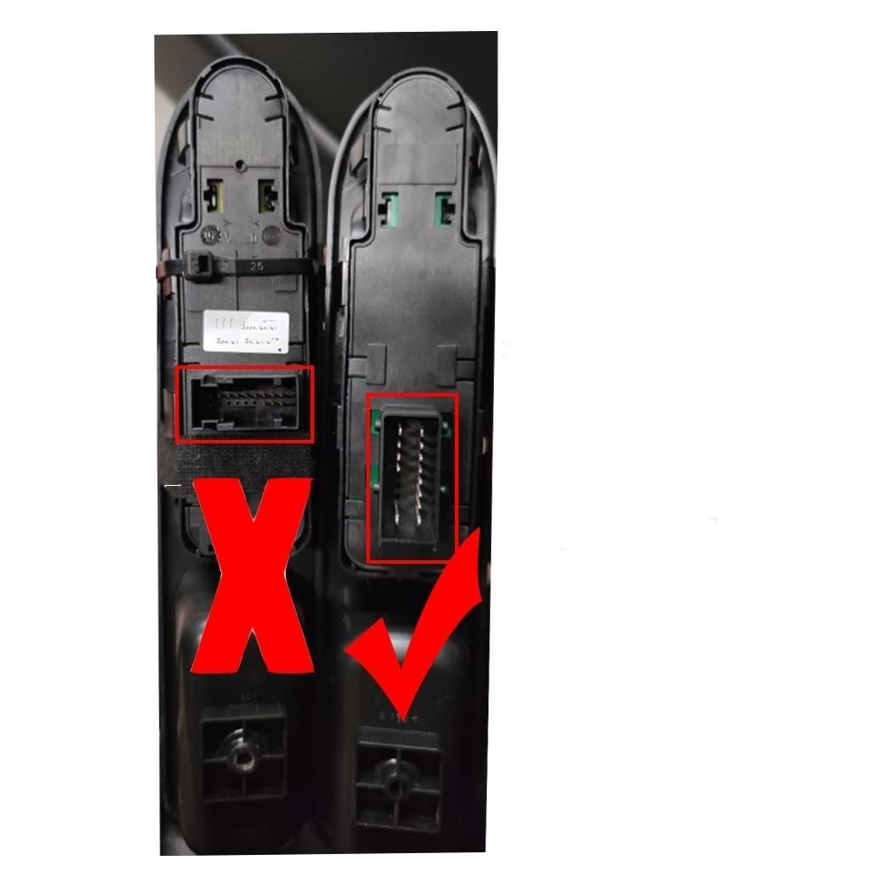 Pulsante interruttore finestra Per Peugeot 207 per Citroen C3 Picasso 2007-2014 6554.QC Pulsante di controllo alzacristallo elettrico lato guida sinistro Interruttore di controllo alzacristallo elettr