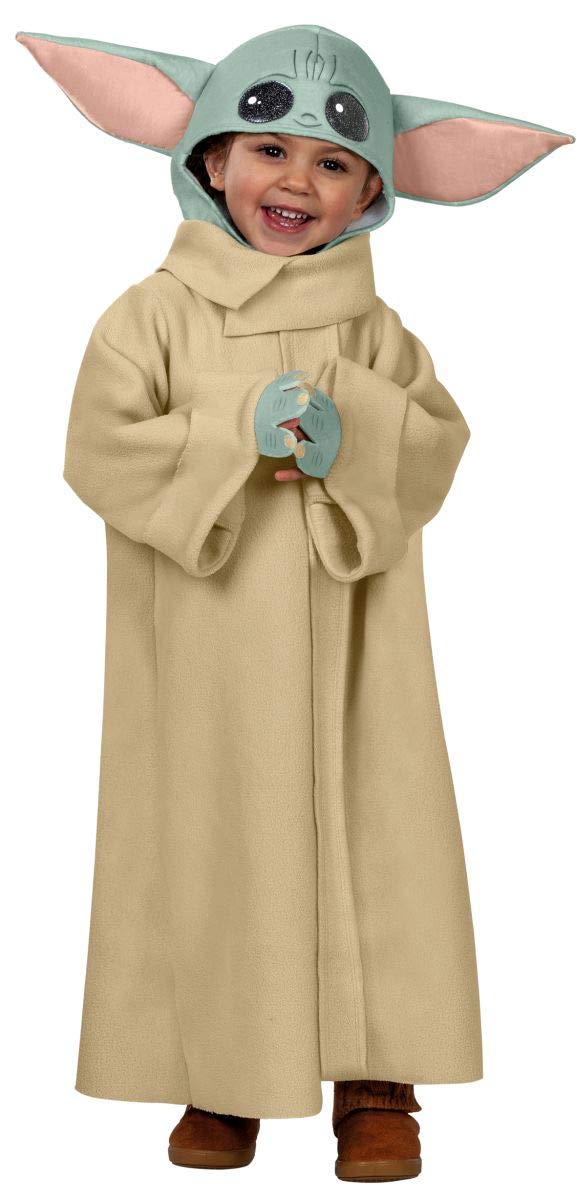 RUBIE'S Star Wars Mandalorian The Child Deguisement Officiel Bébé Yoda oficjalny kostium dziecka, solidny, beżowy, 5-6 lat-105 do 116 cm