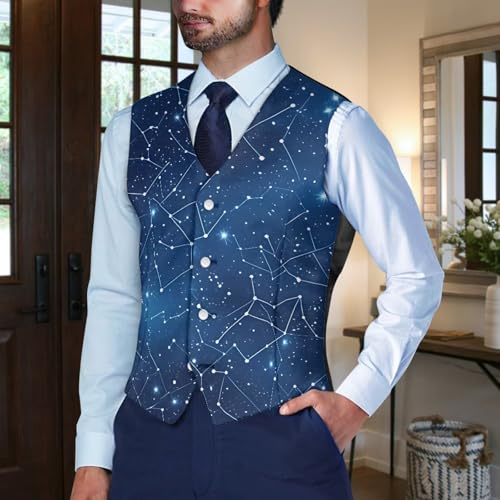 Mens Formal Suit Vest with Buttons Slim Fit Waistcoat Vest for Suit for Tuxedo with Back Strap3