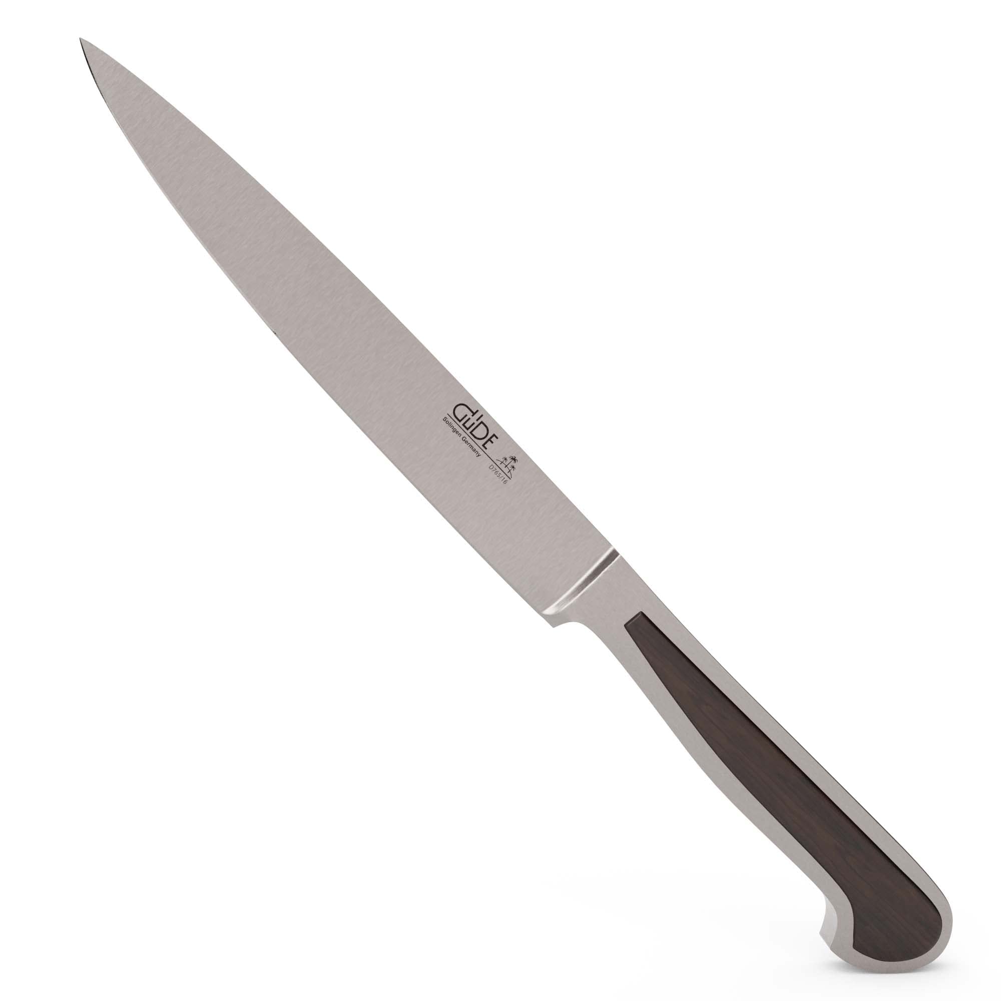 GÜDE Solingen - Zubereitungsmesser geschmiedet, 16 cm, Grenadill, DELTA, Küchenmesser, Handmade Germany