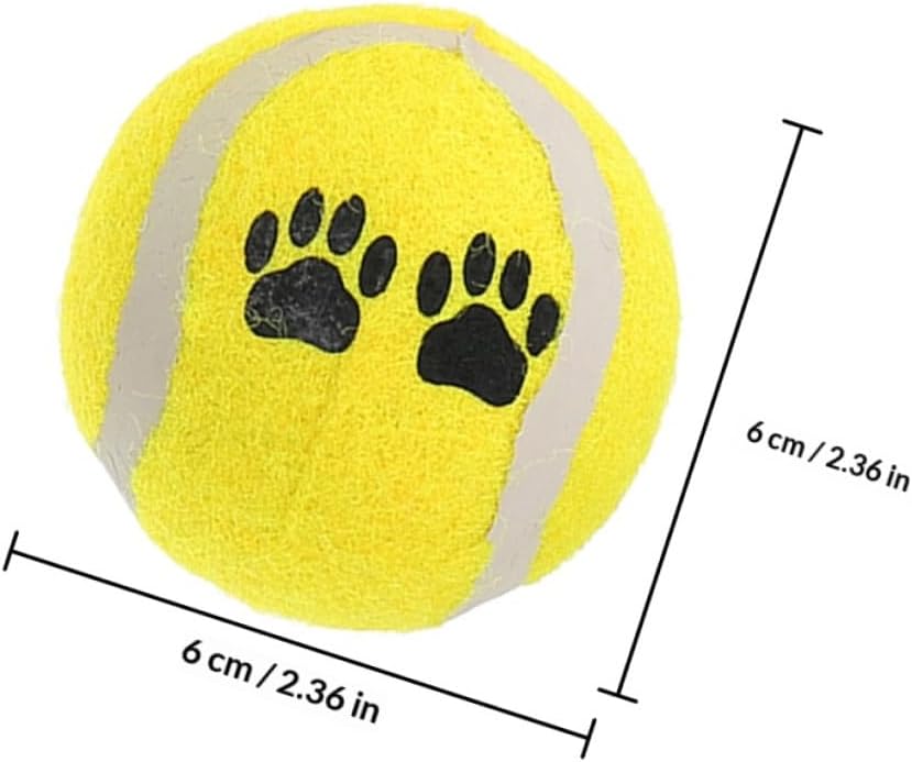 NUOBESTY 16pcs Small Dog Tennis Balls Pet Plush Rubber Puppy Training Throwing Exercise 7cm Diameter Interactive Fetch Balls for Dogs and Puppies Random Color