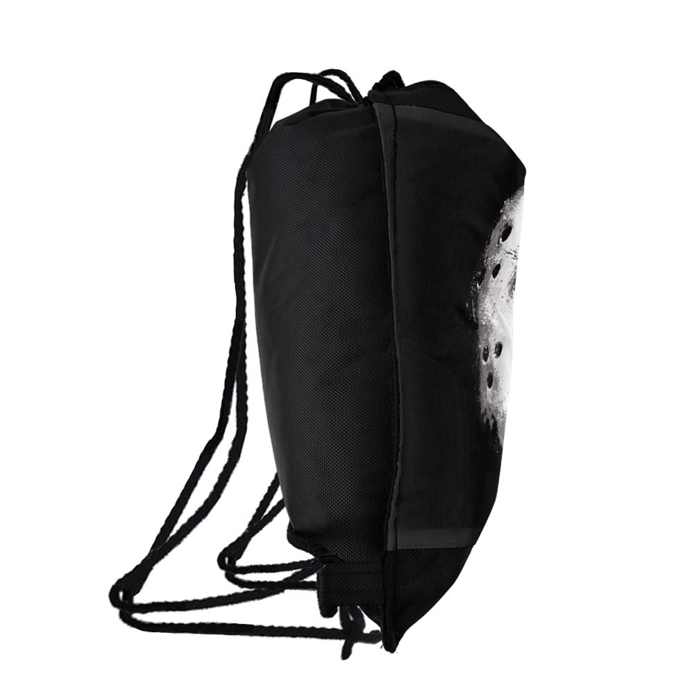LOGOVISION Friday The 13Th Jason Mask Drawstring Backpack Sports Bag Sackpack 17