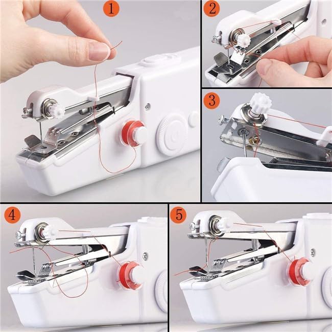 Purnashakti Primespoot Portable Hand Sewing Machine Stapler Silai Machine Electric Handy Stitch Mini Machine Home Tailoring Hand Sewing Machine... - Image 4