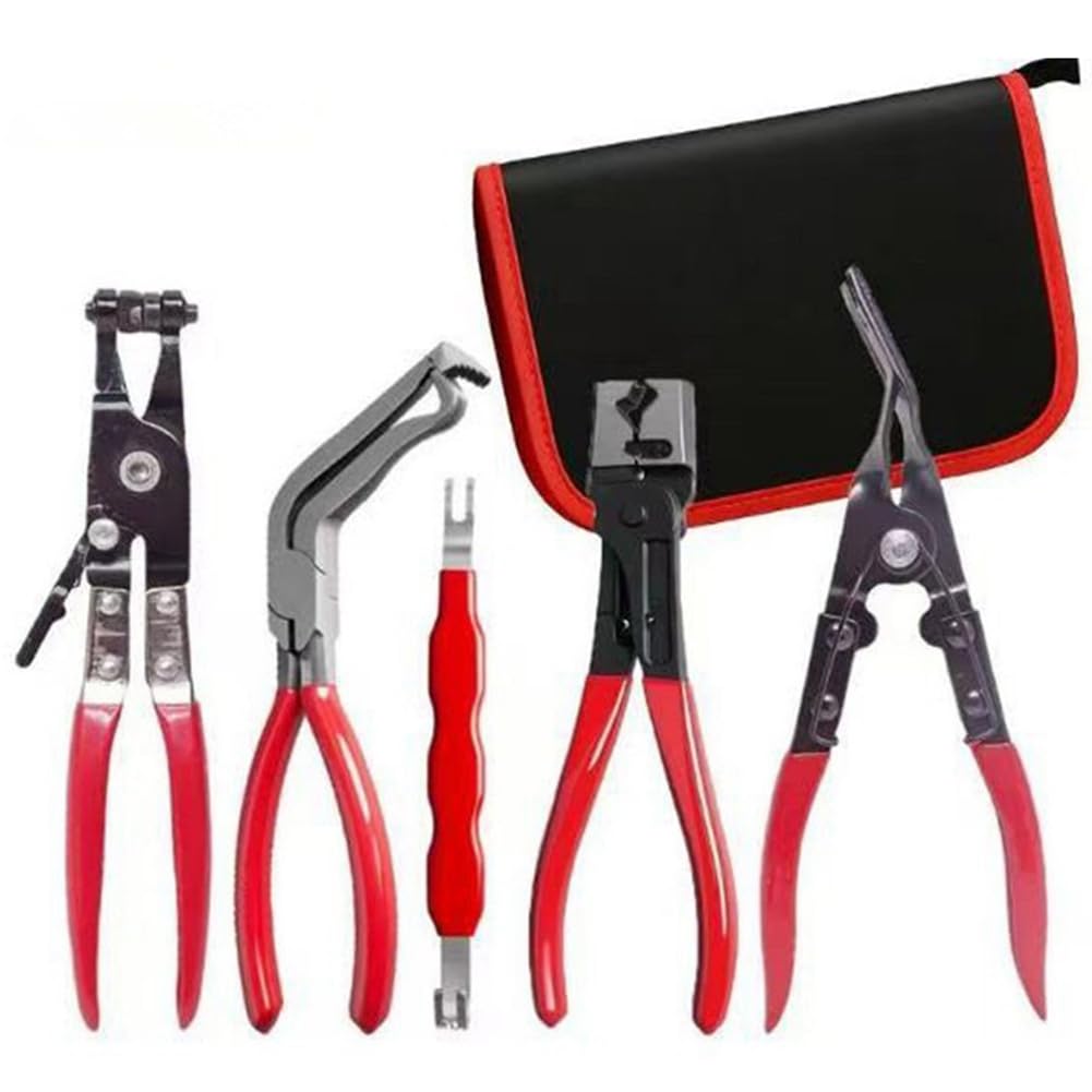 Aundhegrtt As Shown Terminal Removal Tool, 5Pcs Automotive Electrical Disconnect Pliers Kit, Hose Clamp Pliers Set For Car Wire Harnesses