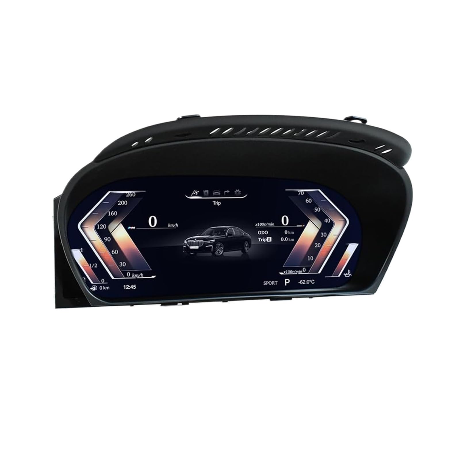 Panel de instrumentos digital compatible con BMW X5 E70 X6 E71 (2006-2013) CIC Velocímetro Pantalla HD de 12,3" 1920 * 720/2S Arranque rápido/Plug&Play