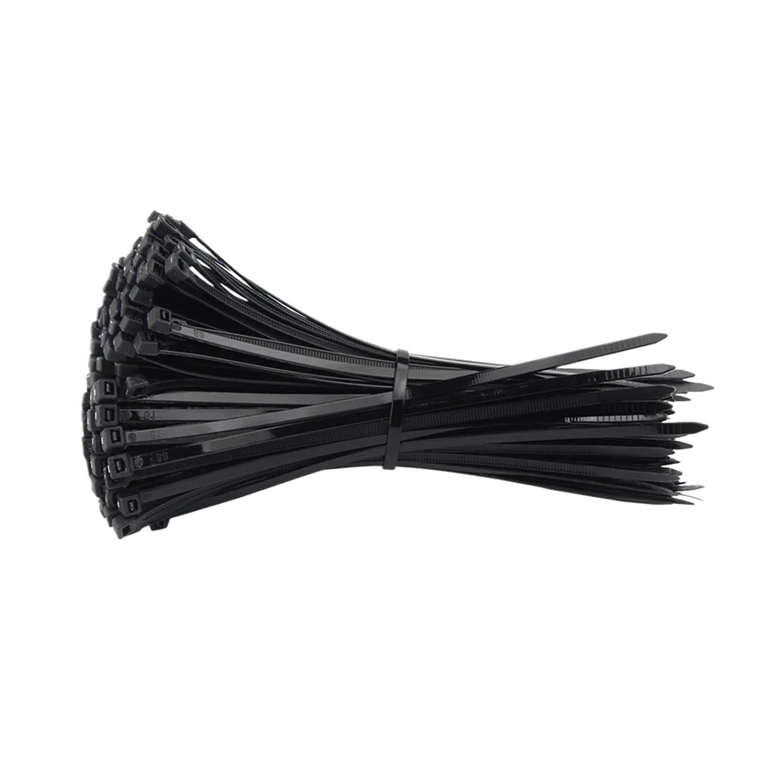 Self-Locking Plastic Cable Ties Tie, 100PCS Black Nylon Plastic Cable Ties Self-Lock Fastener Industrial Multi Size(3X200mm)
