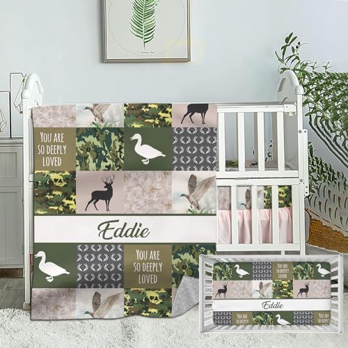 Personalized Crib Bedding Set for Baby Boys, Custom Baby