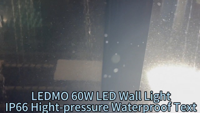 Image of ledmo 60W LED Outdoor Wall Light Switch Control 350 Horizontal /180 Vertical LED Exterior Wall Lights Modern Neighbor Friendly Adjustable Exterior Flood Lighting 5000k for Upper Areas Yard Porch