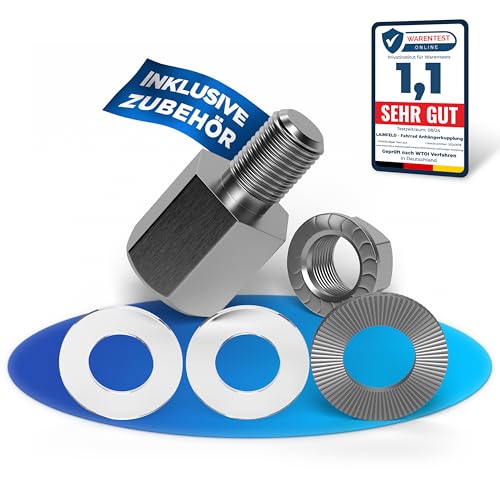 LAINFELD Fahrrad Achsenadapter für M10 Steckachse | Fahrradanhänger...