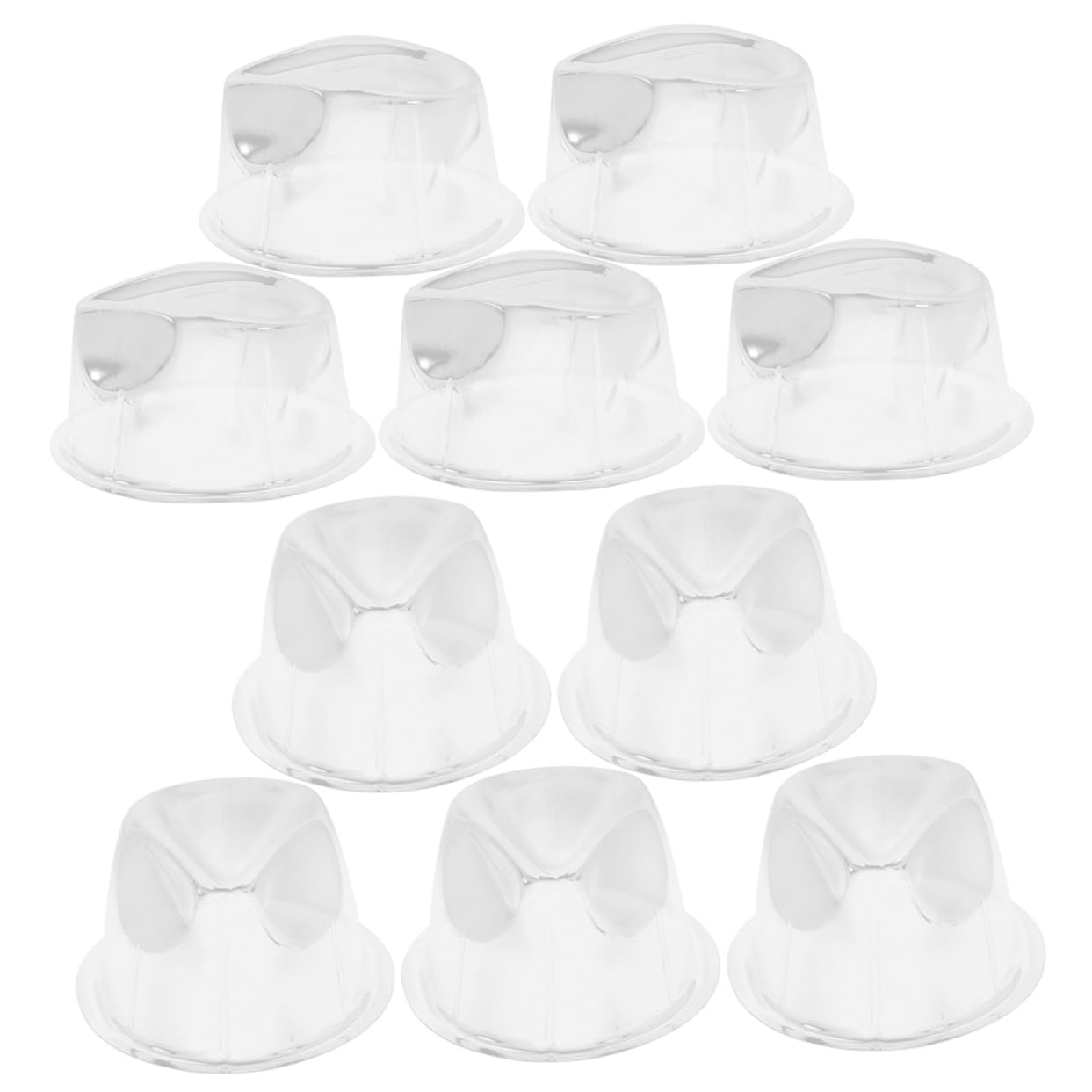LABRIMP Soporte Para Sombrero Vaquero Rígido Pvc, Tamaño 57 Cm, Color Transparente, Resistente y Ligero, Expositor Para Sombreros De Casa y Viaje, Pack De 10 Unidades