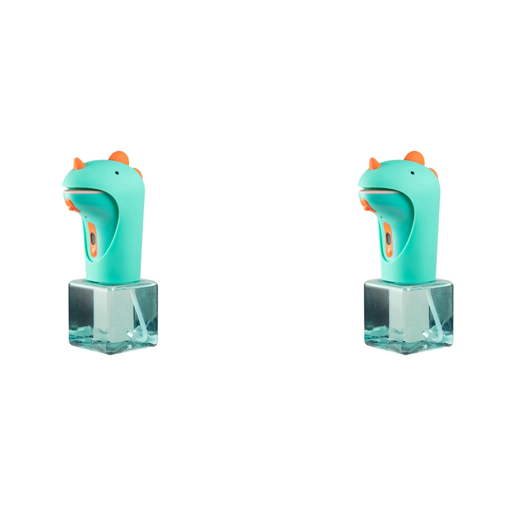 Hndhbfgrt 2X Automatic Soap Dispenser Touchless Hand Soap Dispenser for Kids Cute Dinosaur Foam Dispenser for Countertop A