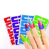 JACA 10 Pack 100 Piece Soft Plastic Nail Polish Protector Spill-proof Stickers Manicure Tool Anti Overflow Stick U Type Oil Spill Protector Nail Art Tool To Keep Polishing Without Mess