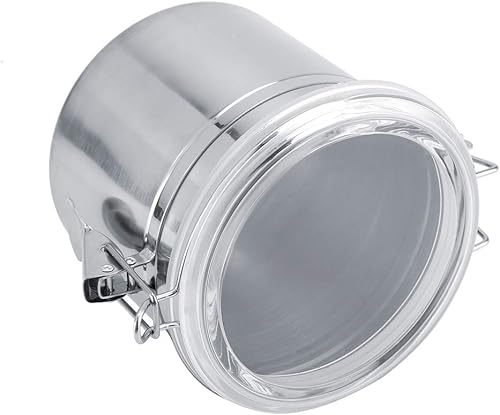 Miniatura 6 de Recipiente de café hermético, recipiente de acero inoxidable sellado al vacío para granos de arroz, cereales, avena, frijoles, asas, tapa, harina,