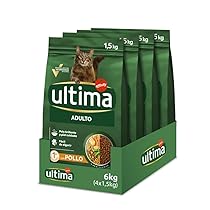 Ultima Cibo per Gatti Adulti con Pollo – Confezione da 4 x 1,5 kg – Totale: 6 kg