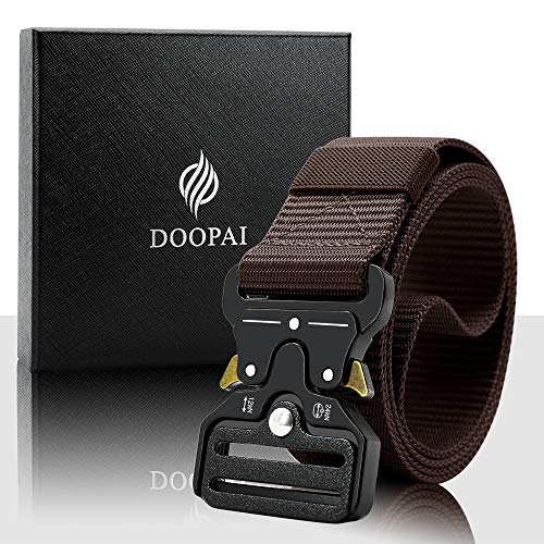 DOOPAI Tactical Belt,Military Style Quick Release Metal Buckle Belt,1.5" Heavy-Duty Nylon Riggers Belts for Men…2