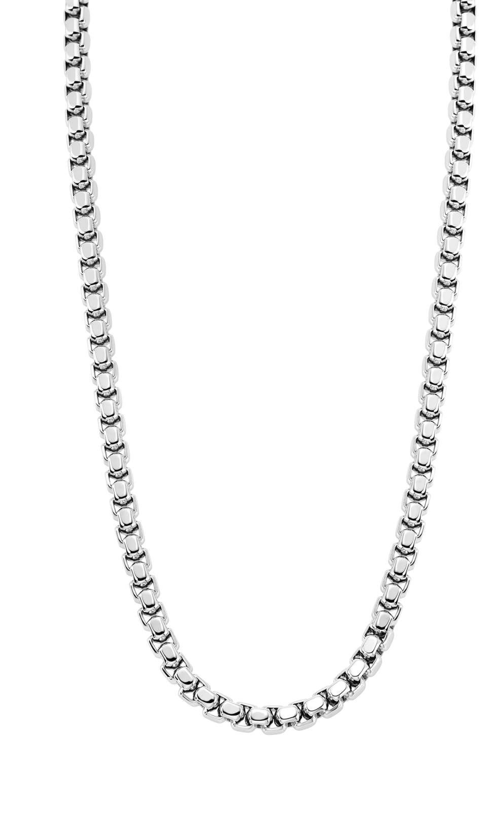 LOTUS STYLE Collar modelo LS1931-1/1 de la colección Men In Black en acero para caballero, Plata