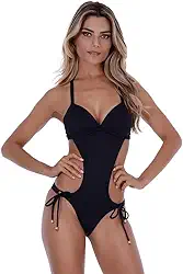 Maiô Engana Mamãe com Bojo e Amarração Preto Summer Soul