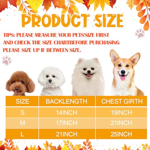 Abbylike 3 Pcs Seasonal Dog Outfits Christmas Halloween Thanksgiving Pet Costume Cotton Holiday Puppy Dress Lightweight Pet Apparel with Bowknot for Large Medium Cat Clothing, Small - Image 3