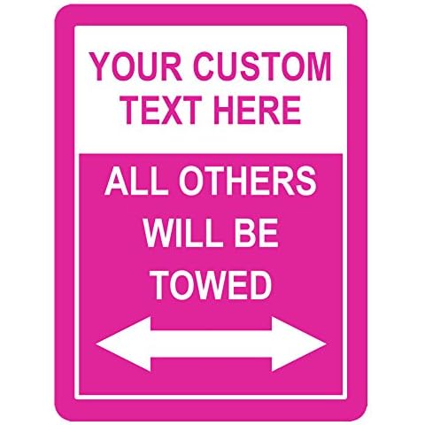 Buildasign Personalized Custom Parking Sign 12" x 9" Aluminum - Pink - Makes a Great Gift! Cover