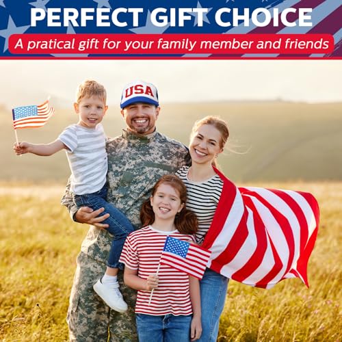 Image of Jeyiour 12 Pack 4th of July Hat Bulk, Patriotic 250th Anniversary Trucker Hats USA Adjustable Baseball Caps for Men Women