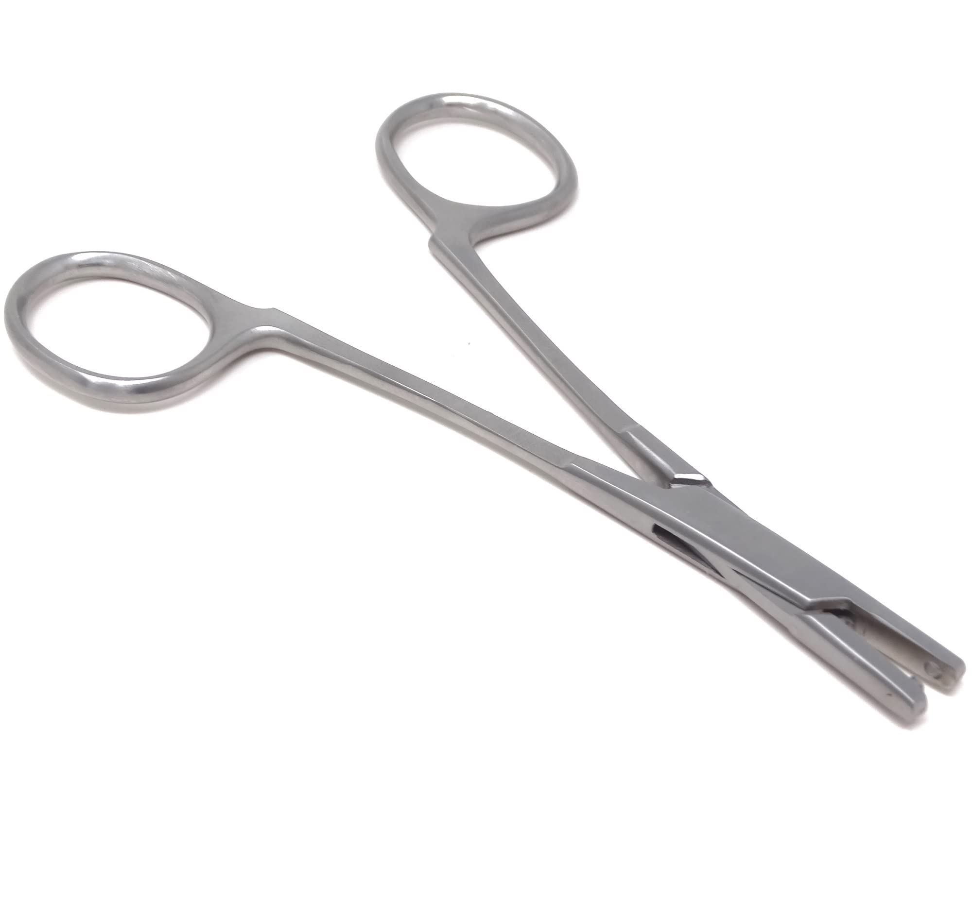 A2ZScilab-Piercing Clamp, Professional Body Piercing Clamp For Ear Lip Navel Nose Tongue Septum Sponge Piercing Tools Forcep Clamp Body Piercing Plier Tool Piercing Supplies (Ear Punch 12cm - 2mm Dia)