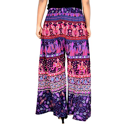 Image of Rajvila Women's Cotton Regular Fit Printed Palazzo for Women (P38NT 0007)