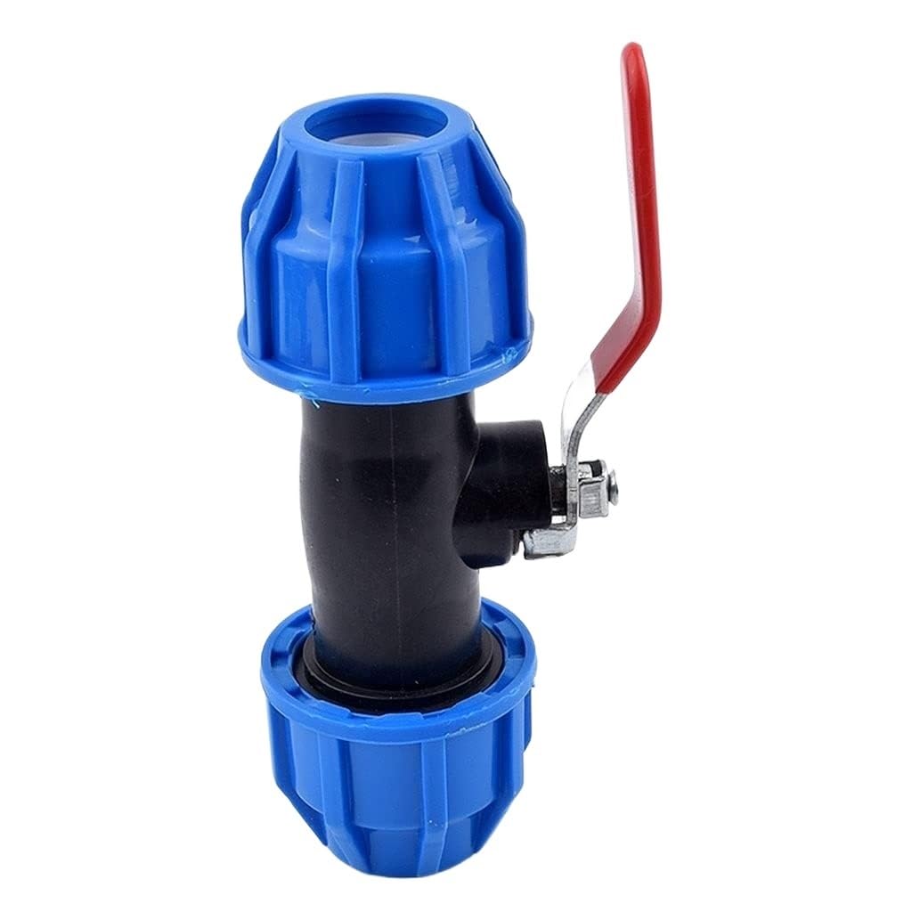 Válvula de bola de PVC, Pelota Conector rápido de unión PVC, accesorios for tuberías agua, menos núcleo, GardenAgri, 20-50mm, azul(50mm)