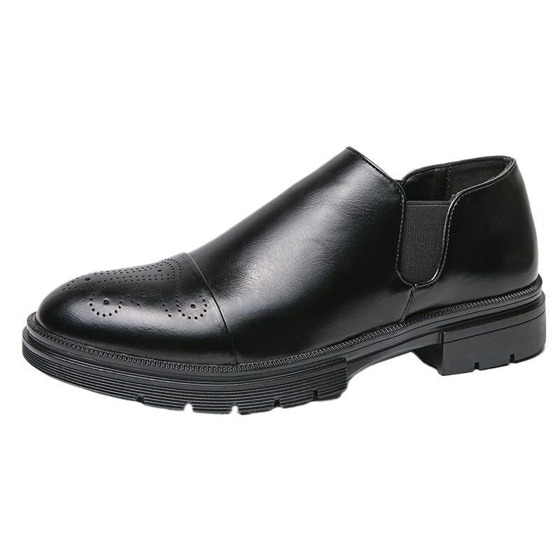 Men's Formal Oxford Shoes, Business Leather Oxford Derby Shoes, Slip-On, Driving, Comfortable, Party, Wedding