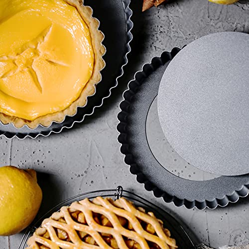 image for Tosnail Set of 3 Non-Stick Round Quiche Pan, 12 Inch, 10 Inch, 8 Inch 