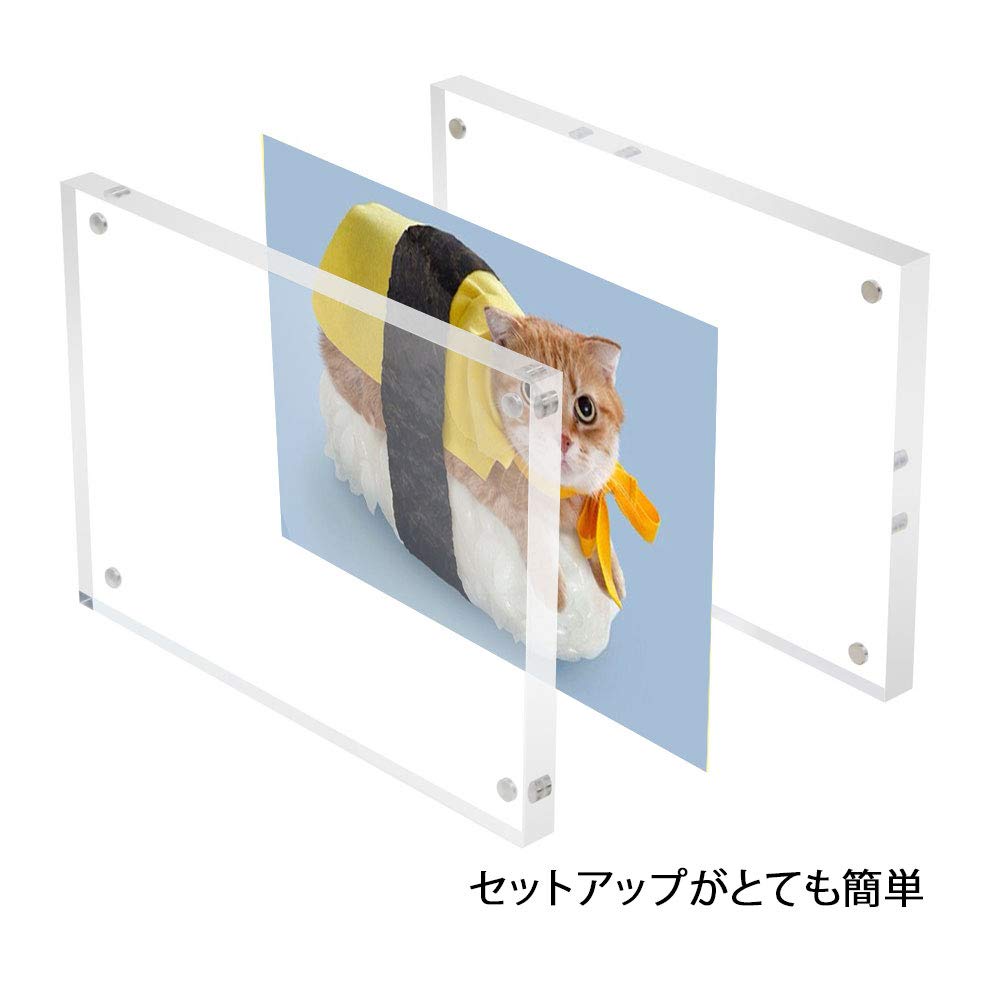 Amazon.co.jp: Lapeno アクリルフォトフレーム 写真立て マグネット