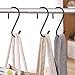 12 Pack 4-1/2 Inch S Hooks, Large Vinyl Coated Closet Hooks Non Slip Heavy Duty for Hanging, Steel Metal Black Rubber Coated for Jeans Plants Clothes Pot Pan Cups Towel