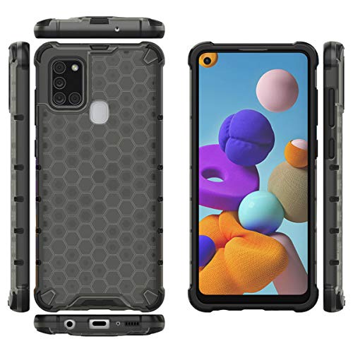 Image of Glasgow | for Samsung Galaxy A21s Honeycomb Pattern Back Case Cover for Samsung Galaxy A21s - Black