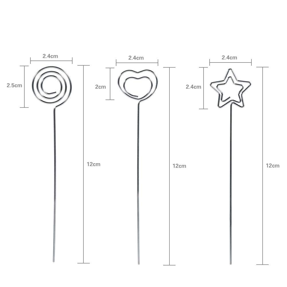 50 Pezzi Fermasoldi In Metallo Argento - Portafoto, Appunti, Decorazione Per Torta - Foto 8