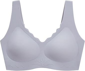 Womens Seamless Bra No Underwire Push Up V Neck Bra Padded Wireless Invisible Bralette Wirefree Everyday Bra