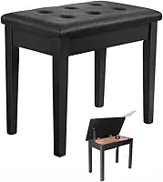 Banco para piano banqueta teclado Sonata Madeira couro Ba100