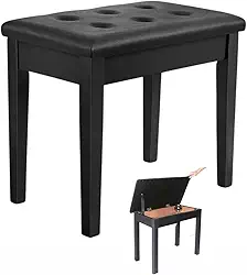 Banco para piano banqueta teclado Sonata Madeira couro Ba100