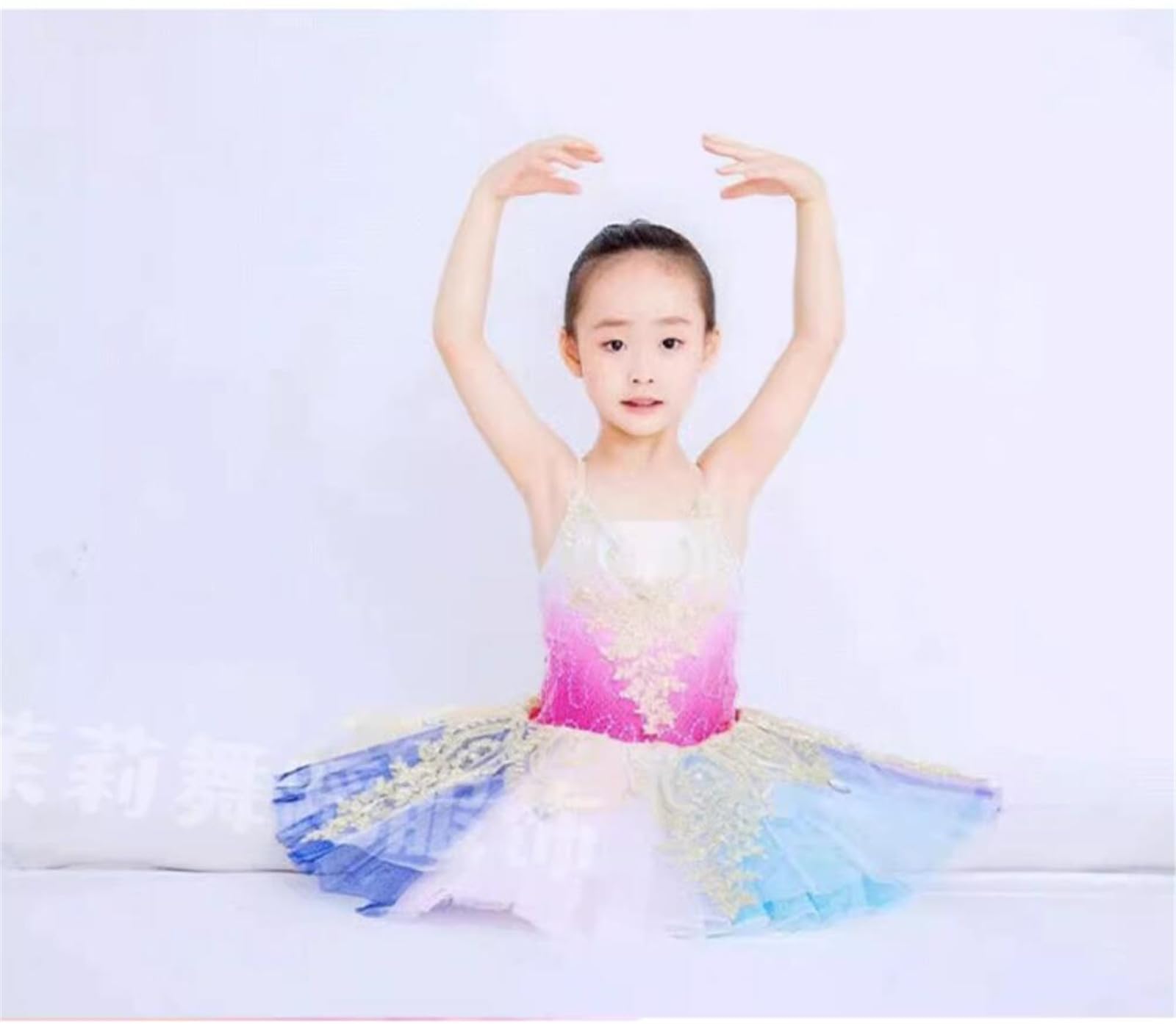 Vestido de Ballet con Tutú y Falda de Bailarina para Fiesta Competición para Niña Disfraz de Ballet de Lago de Los Cisnes (160)