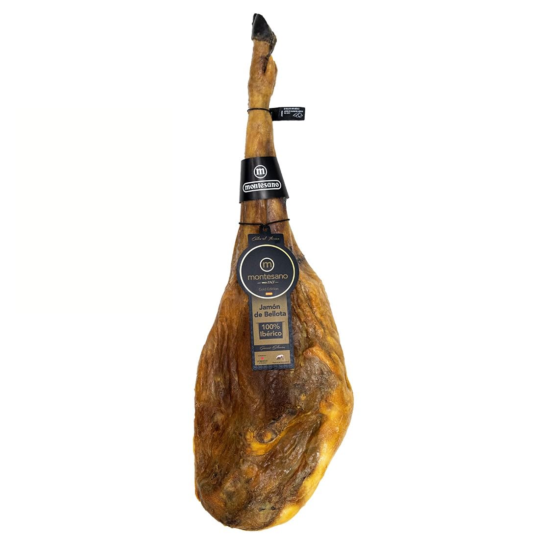 Ibéricos Montesano | Jamón de Bellota 100% Ibérico | Premio Diamond Taste Award | Curación de 48 Meses | Criados en Libertad en la Dehesa Extremeña y Alimentado con Bellotas | 7.5-8kg