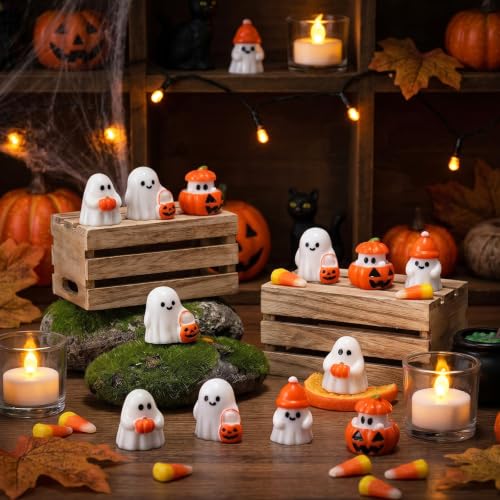 Mini figurines Halloween résine Thyle déco table sculptée et plateau - 7