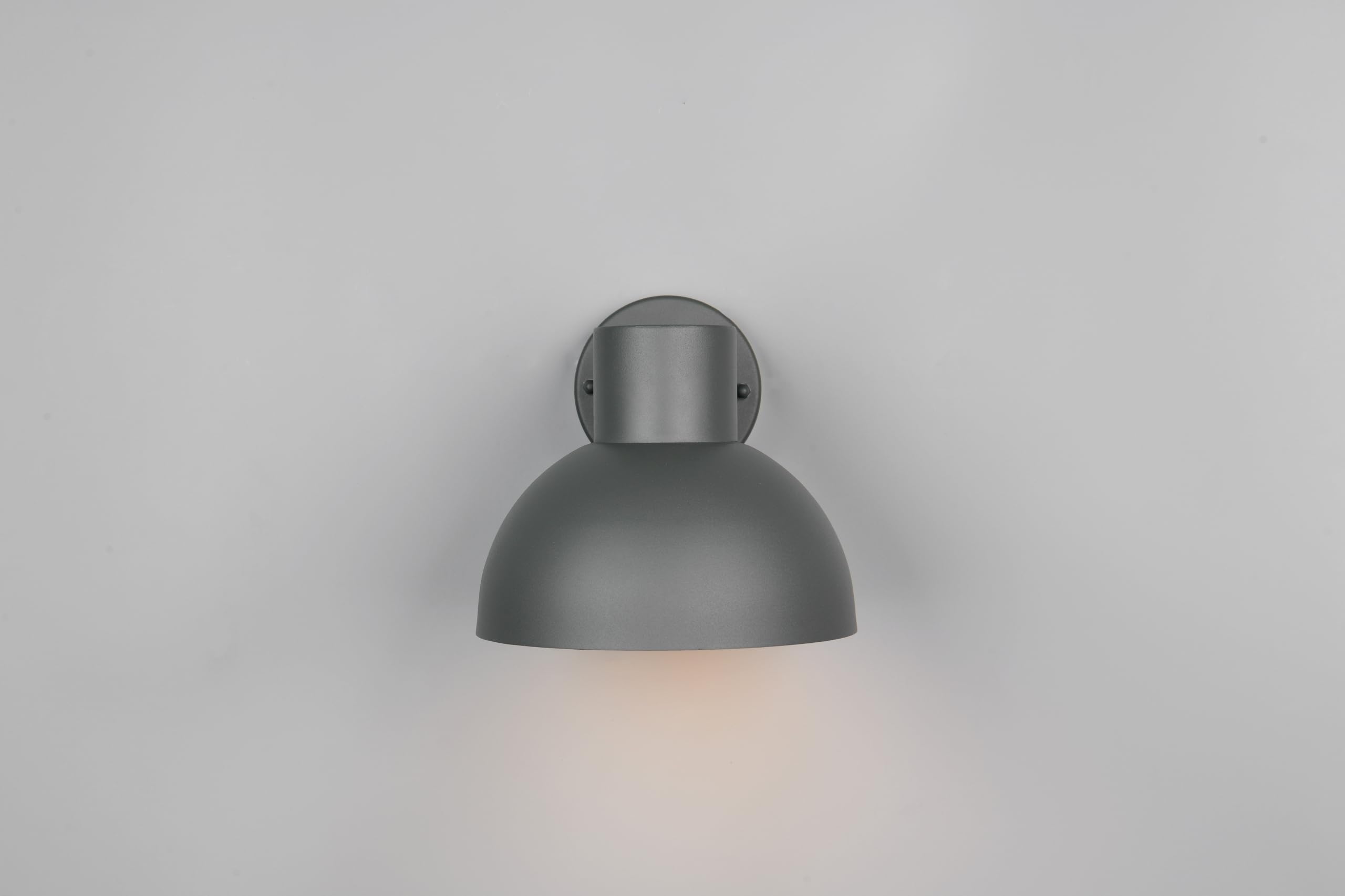 Trio Leuchten Außen Wandleuchte Elbe 262360142, Aluminium Druckguss Anthrazit, Schirm Kunststoff, exkl. 1x E27, Grau |