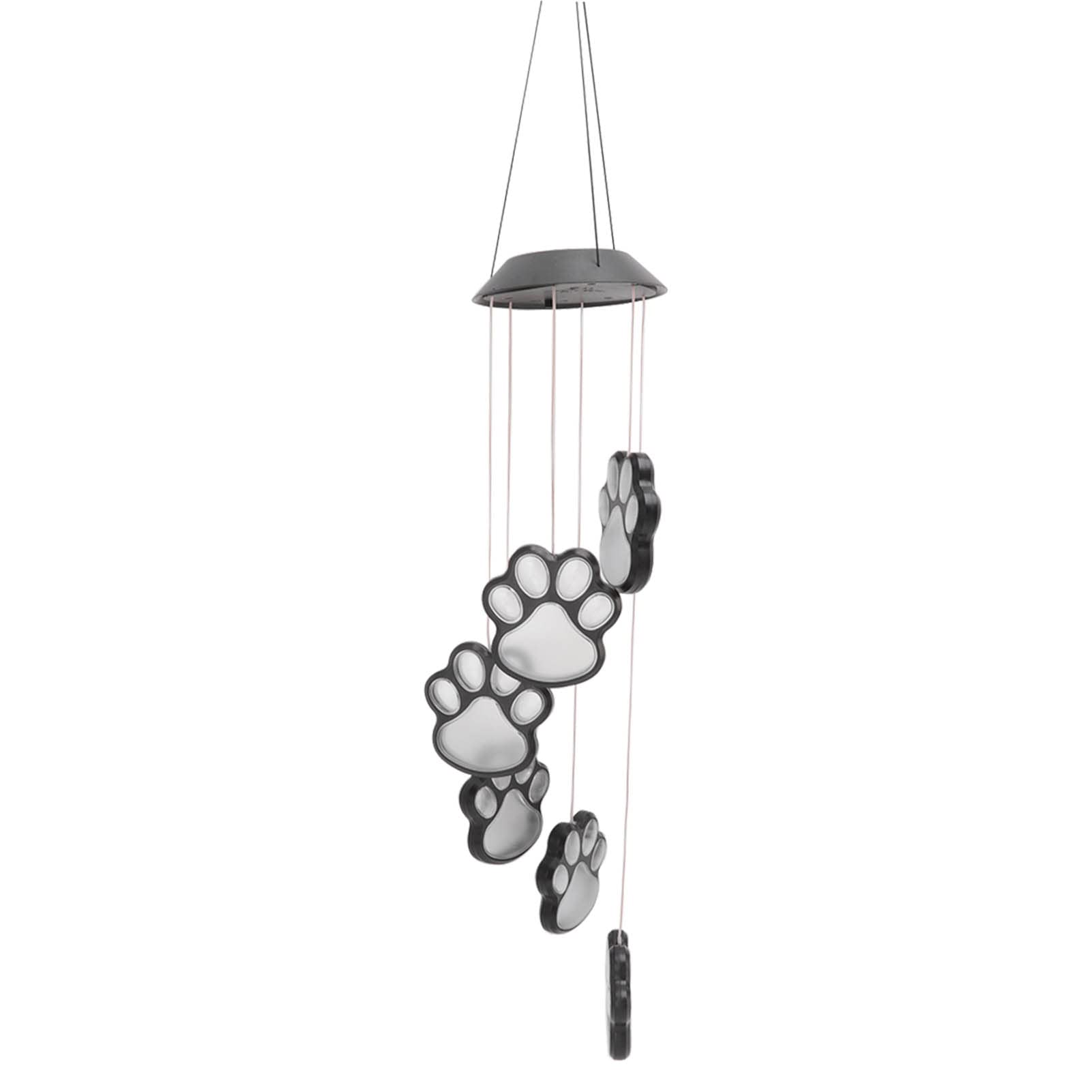 Campanas de viento solares impermeables con luces LED de colores