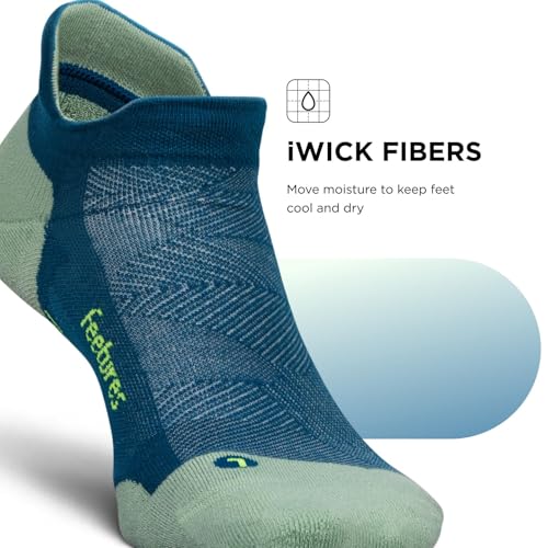 Image of Feetures Elite Max Cushion No Show Tab - Running Socks for Men & Women, Athletic Compression Socks, Moisture Wicking